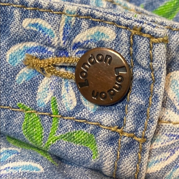 Vintage 90’s LONDONJEAN Blue and Green Skorts with Floral Pattern - Picture 3 of 8